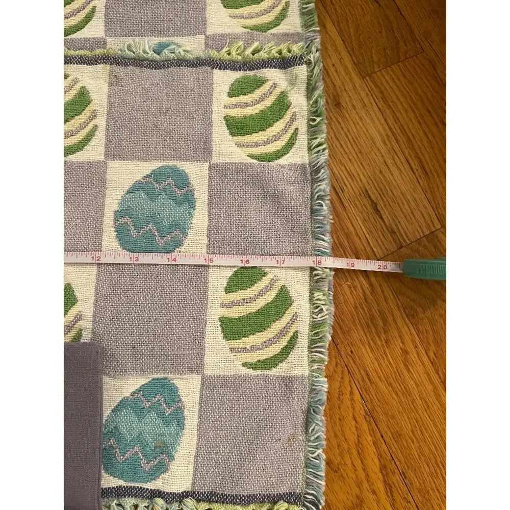 Vintage Lillian Vernon 9-Piece Woven Easter Table Linen Set - Runner, Mats & Nap